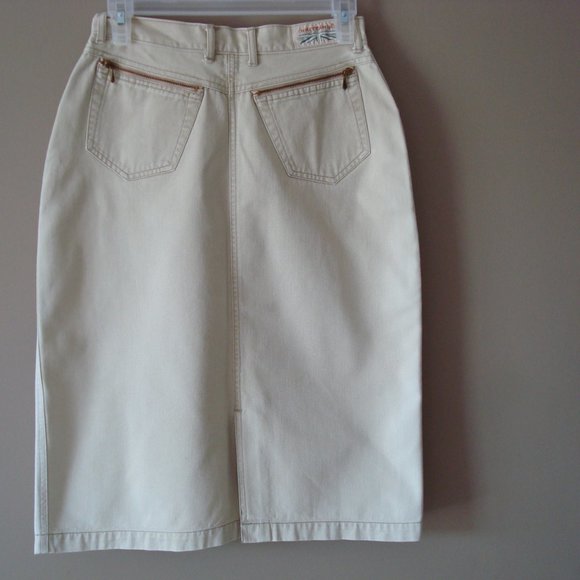 Brittani beige jean skirt - Picture 6 of 6